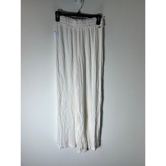 NWT O'Neal Off White Flowy Wide Leg Pants Sz XS - Picture 2 of 3